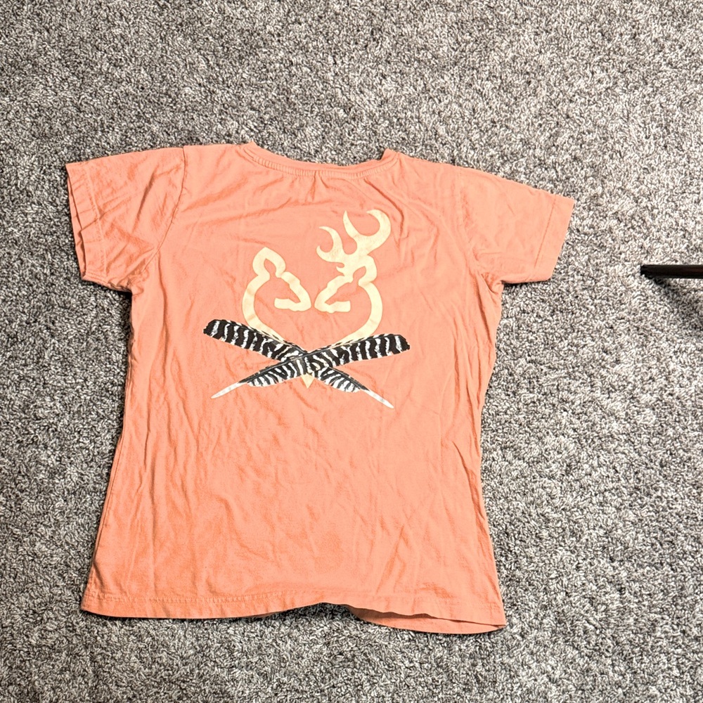 Browning Peach Graphic T-Shirt M